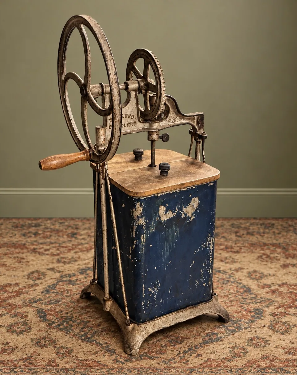 Antique hand-cranked machine